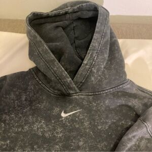 Nike center swoosh Gray Hoodie size M Y2K vintage street wear